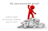 Golden Apple, EIU presentation