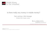 Is there money in Mobile Money?