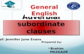 Adverbial subordinate clauses
