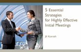5 Essential Strategies for Highly Effective Initial Meetings