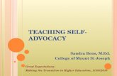 Teaching Self Advocacy