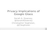 Privacy implications of Google Glass, 2013 DragonCon EFForums presentation