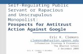 Supernova 2009: Eric Clemons and the Prospects for Antitrust Action Against Google