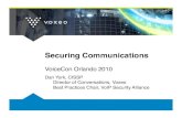 Securing Communications - VoiceCon Orlando 2010