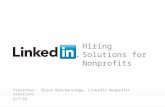 LinkedIn Hiring Solutions Nonprofit are Using.