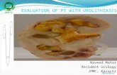 Evaluation of  pt with urolithiasis