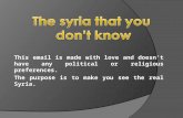 Syria That You Don't Know