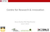Bruce Rutley PhD PAg Centre for Research & Innovation Presentation