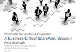 Microsoft WPC - Business Critical SharePoint presentation with Winshuttle