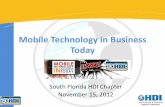 South Florida HDI Event, Mobile Technology in Business Today, November 15, 2012