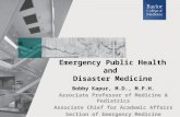 Emergency Public Health & Disaster Medicine