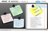 Post it notes design 4 powerpoint presentation templates.