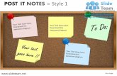 Post it notes on blackboards design 1 powerpoint ppt templates.