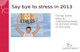 Say bye to stree in 2013