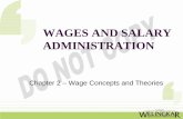Wages: Concepts and Theories