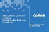 2013 Unanet Customer Meeting - Energizing User Experience - CapTech