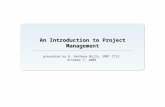 Intro To Project Management