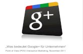 iCrossing Studie zu Google Plus Unternehmensseiten