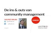 De ins en outs van community management door Wilfred Bruin @LECTRIC op MARCOM12