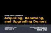 Annual Giving Campaign: Acquiring, Renewing, and Upgrading Donors