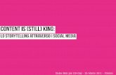 Content is (still) king: lo storytelling attraverso i social media