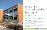 Sustainable Design Part Five: Assessment Systems