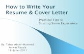 CV Writing Session by Taher - at Resala June 2011