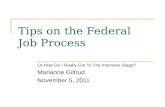 Tips on the federal job process