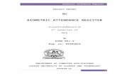 Biometric Attendance Register Report