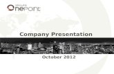 Groupe onepoint presentation