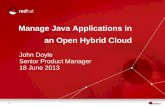 Manage Java Applications in an Open Hybrid Cloud