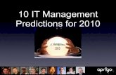2010 IT Management Predictions For 2010