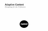 Adaptive Content: Designing For The Unknown