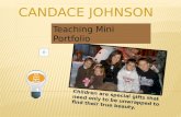 Candace Johnson Teaching Portfolio