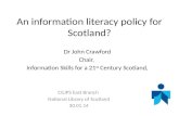 An information literacy policy for Scotland?