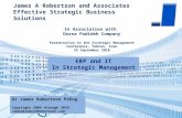 084 ERP and IT in Strategic Management -- by Dr James A Robertson PrEng