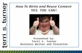 How to Write and Reuse Content