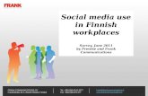 Social media use in finnish workplaces