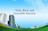 Contract risk and insureble interst