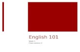 English 101 week 1