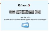 {pw for edu} - Email & Collaboration Applications for Education Institutions