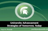 University Advancement Strategies of Tomorrow, Today
