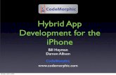 MinneWebCon 2009 CodeMorphic Hybrid iPhone App Presentation
