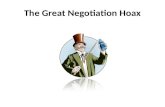 The Great Negotiation Hoax