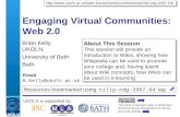 Engaging Virtual Communities: Web 2.0