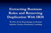 130214   wei wu - extracting business rules and removing duplication with iris