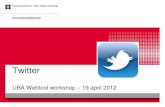 UBA Webtool workshop: Twitter