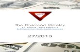 Dividend Weekly No. 27 2013 - World Yield Report