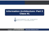 Information Architecture Course Part 2 - Spring 2013 - Class 1