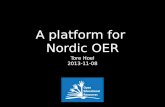 A platform for the Nordic OER movement